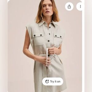 Linen shirt dress from Mango
